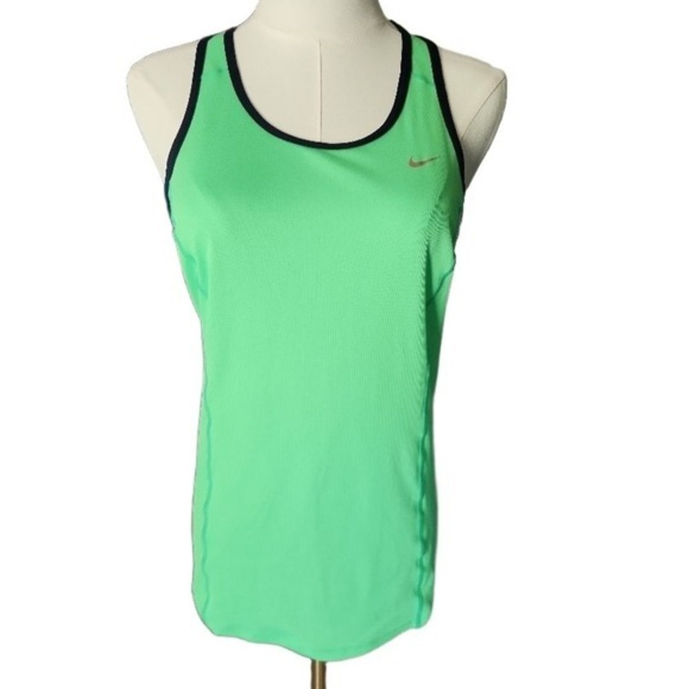 Nike Top Womens Size Small Green Racerback Sleeveless Athletic Modern Sporty‎